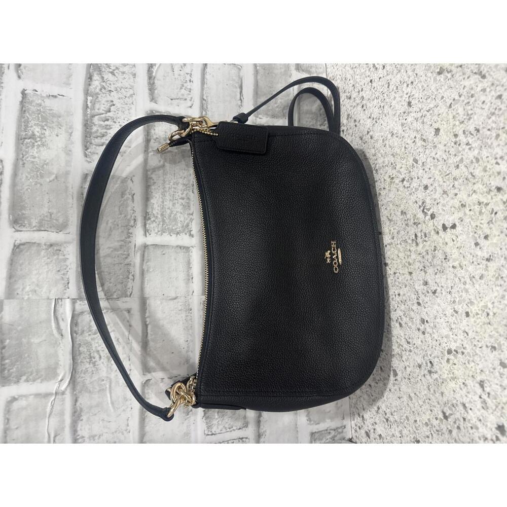 Coach Black Pebbled Leather Hobo Crossbody w/ Gold Accents
      OPEN TO OFFERS!